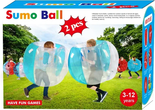 Vista 2 de ZHUYNXIR 2 pelotas Sumo para niños, pelotas de rebote para niños, pelotas Sumo para niños, pelota de juego de césped para niños