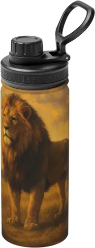 Vista 11 de Geometric Creatures - Hervidor de agua aislado de acero inoxidable Botella de agua divertida con estampado Ideal para deportes y viajes