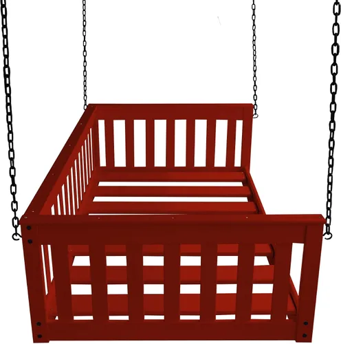 Vista 17 de Amish-Made - Cama de columpio de madera negra con cadenas Negro (Black Paint)