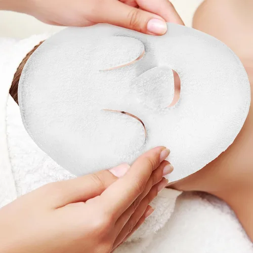 Vista 7 de Toalla de vapor facial reutilizable, calentador de toallas de spa, compresas frías y calientes, antienvejecimiento, hidratante, belleza, cuidado
