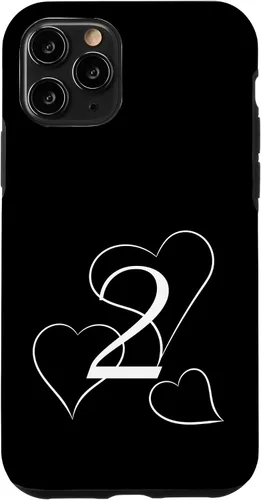 Vista 10 de iPhone 15 Vintage 2 years old with three big hearts Case