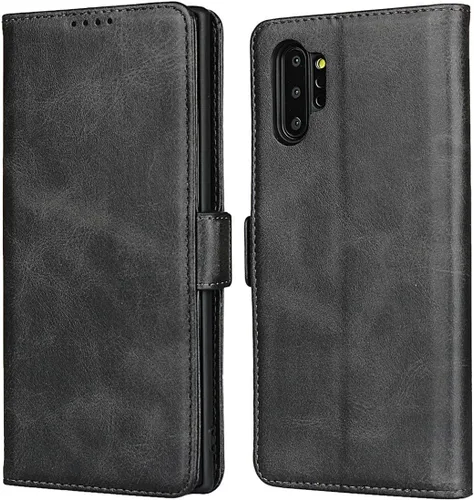 Vista 10 de iCoverCase Funda tipo cartera para Samsung Galaxy Note 10 Plus, cuero sintético de alta calidad, ranuras para tarjetas, soporte para tarjetas