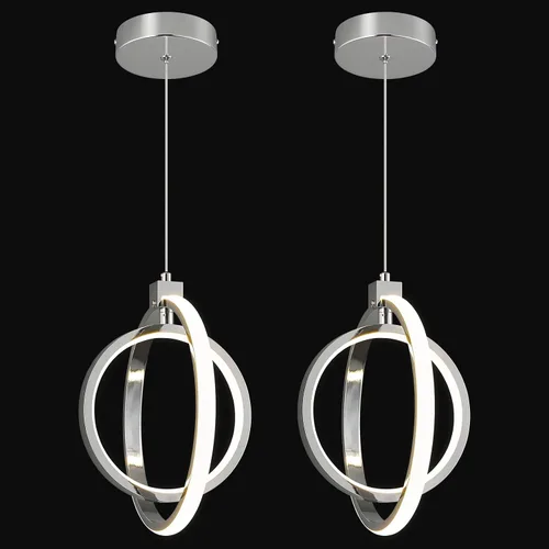Vista 13 de Lámpara LED moderna con anillo dorado, lámpara colgante de 4000 K, regulable en altura ajustable, iluminación colgante para comedor, cocina, isla