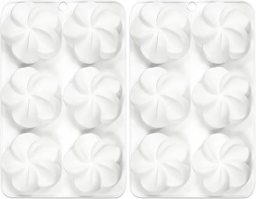 Vista 9 de Frangipani Flowers - Molde de silicona para chocolate, moldes de mousse de plumeria para hornear, 2 paquetes de 12 cavidades de 8.6 x 5.5 x 0.94