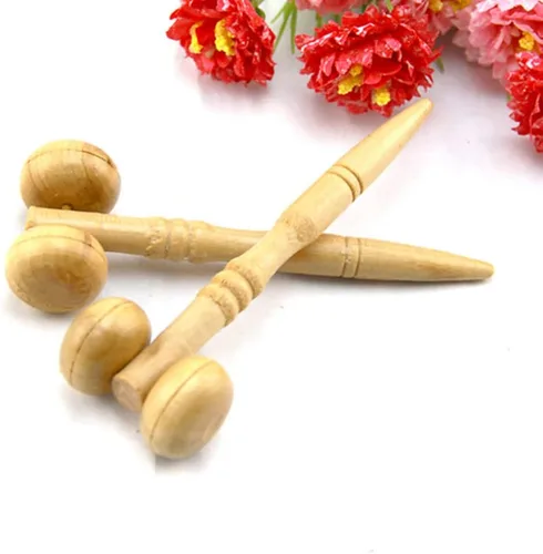 Vista 8 de Rodillos de madera portátiles masajeadores cara mano pierna cabeza cuello espalda cintura masaje rueda palos para hombres mujeres