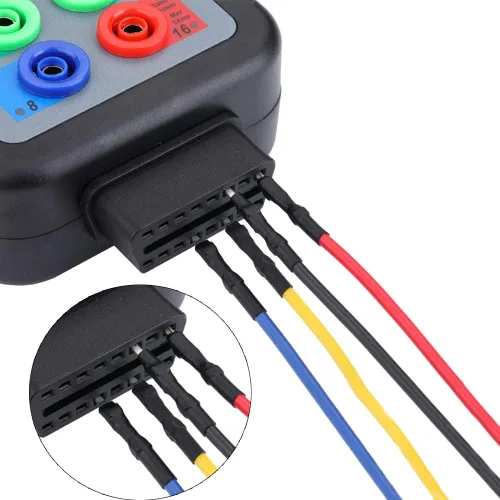 Vista 9 de Caja de ruptura OBD2 con indicador de luz LED, caja de ruptura OBDII profesional de 16 pines, herramienta de prueba de diagnóstico eléctrico