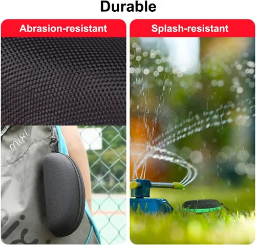 Vista 4 de RayLove Paquete de 3 fundas de gafas de sol portátiles con cremallera y gancho