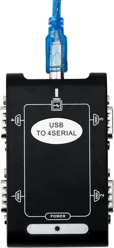 Vista 4 de Adaptador serie USB a RS232 con chipset ASIX USB a DB9 Convertidor serie macho de 4 puertos para Windows 11, 10, 8, 7, Vista, XP, Linux