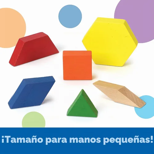 Vista 3 de Learning Resources bloques de madera con patrones, juego de 250