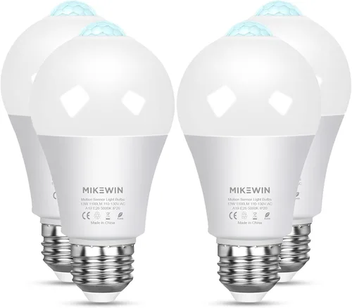Vista 11 de Motion Sensor Light Bulbs, 100W Eq., E26, 110-130V, 2700K, 2Pack