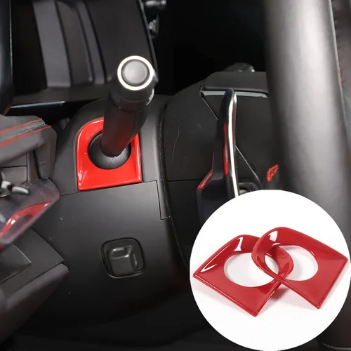 Vista 8 de Daeiclru Cubierta para base de barra de volante compatible con Chevrolet Corvette C8 2020-2023, accesorios de decoración para volante de automóvil