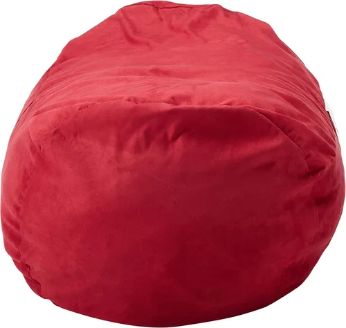 Vista 5 de Christopher Knight Home CKH - Puf de gamuza, 4 pies, color rojo chino
