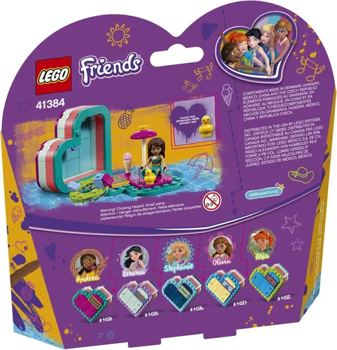 Vista 5 de LEGO Friends Andrea's Summer Heart Box 41384 Kit de construcción, nuevo 2019 (83 piezas)