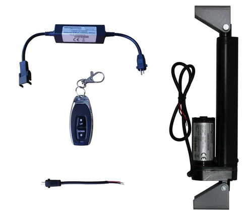 Vista 8 de WindyNation Actuador lineal de 12 voltios, 225 libras + fuente de alimentación de CA a 12 V CC + soportes de montaje del actuador