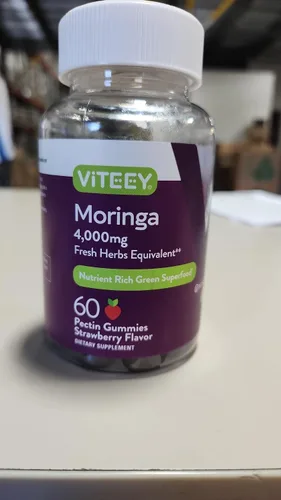 Vista 9 de Viteey Moringa Gummies - 4,000 mg [de 400 mg de extracto 10: 1] de Moringa Suplemento Super Greens - Gomitas antioxidantes para el bienestar