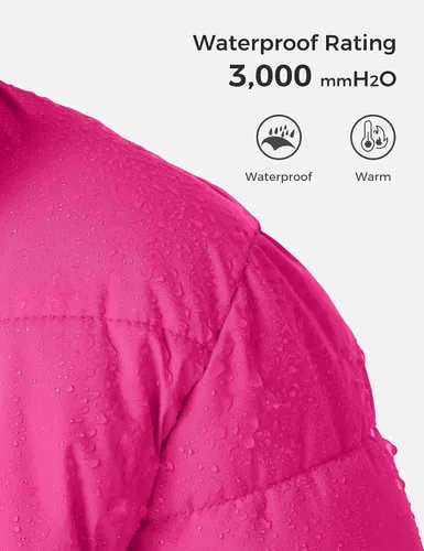 Vista 5 de ZSHOW Parka - Abrigo largo de invierno para niñas, chaqueta acolchada con capucha