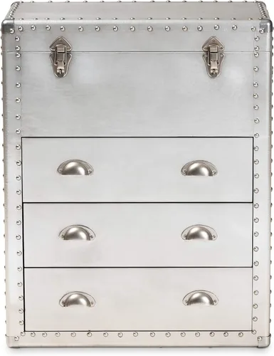 Vista 5 de Baxton Studio Estanterías y gabinetes multiusos, plata