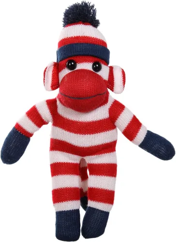 Vista 9 de Plushland Adorable Mono de Calcetines, El Original y Tradicional Juguete de Animal de Peluche Tejido a Mano, Regalo para Niños, Bebés, Adolescentes