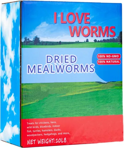 Vista 7 de I LOVE WORMS Gusanos secos (2.27 kg), alimento para pájaros silvestres, gusanos altos en proteínas para pájaros azules, pollos, patos, reptiles