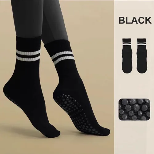 Vista 5 de JCZANXI Calcetines de yoga con empuñaduras para mujer, calcetines de agarre antideslizante para yoga, pilates, barra, baile, ballet, entrenamientos