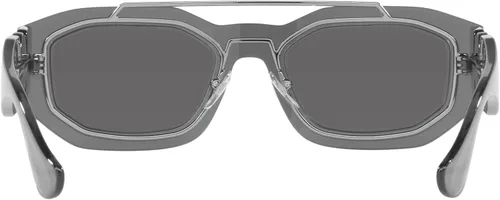 Vista 4 de Versace Gafas de sol unisex Transp marco plateado espejo gris lentes plateados espejo gris claro 2008in