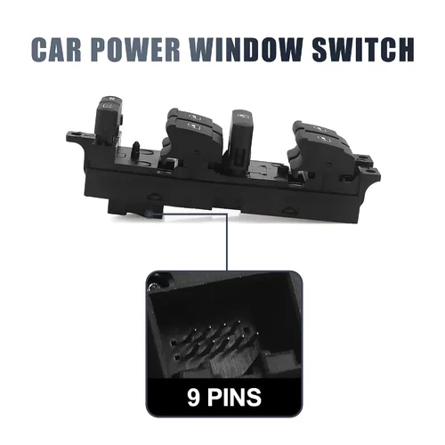 Vista 4 de Uxcell interruptor de ventana eléctrica para el lado del chofer para 98-05 VW Golf Jetta Passat B5 1J4 959 857 D