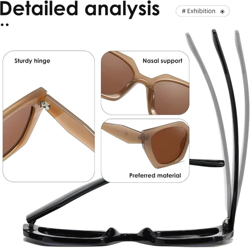 Vista 6 de kimorn Gafas de sol para mujeres y hombres de moda retro gafas de sol de moda K1354