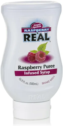Vista 2 de Raspberry Reàl, jarabe con infusión de puré de frambuesa, botella exprimible de 16.9 onzas líquidas (paquete de 1)