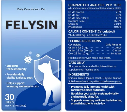 Vista 12 de Doctor By FELYSIN L-lisina para gatos, suplemento de apoyo inmunológico para lamer, alivio de alergias, estornudos, secreción nasal, ojos fríos