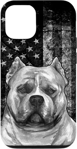 Vista 28 de Patriotic American Bully Dog on Grunge American Flag Dog Case for iPhone 17