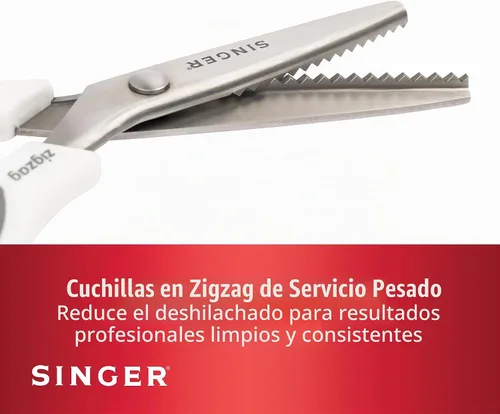 Vista 4 de SINGER Tijeras de 9" con dientes para tela - Tijeras en zigzag para tela