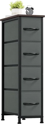 Vista 36 de Somdot - Cómoda para dormitorio con 3 cajones, organizador de almacenamiento con cajones de tela con contenedores de tela removibles para armario