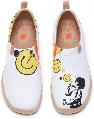 Vista 89 de UIN Mocasines casuales para mujer, de viaje, pintados, para caminar, ligeros, cómodos, de lona, tenis de moda