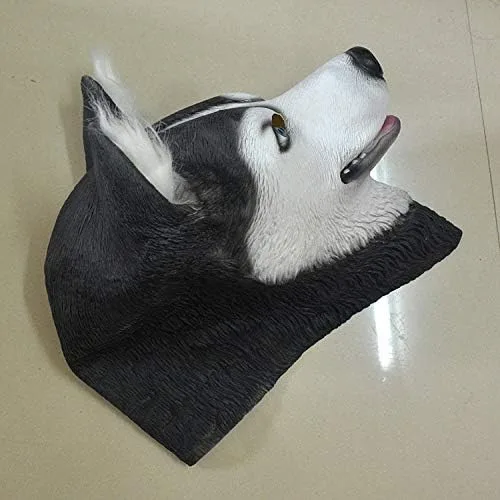 Vista 5 de Bola de maquillaje de Halloween divertida y lujosa novedosa máscara de látex para cosplay máscara de látex para adultos máscara de Halloween D negro