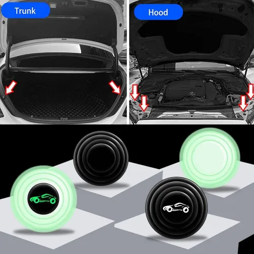 Vista 7 de deemars 10 piezas de amortiguador de la puerta del coche, junta de decoración de la junta de absorción de golpes, junta anticolisión, accesorios