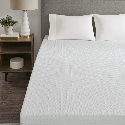 Vista 7 de Sleep Philosophy - Protector de colchón de espuma viscoelástica con gel, apto para todas las estaciones, lujoso e hipoalergénico