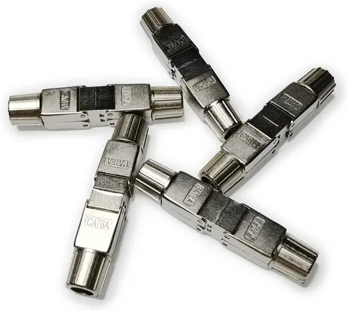 Vista 12 de Caja de conexiones Ethernet, conector de empalme a tope de cable de red CAT6A/CAT6E/CAT6/CAT5E/CAT5E/CAT5, terminal de tipo perforado blindado sin