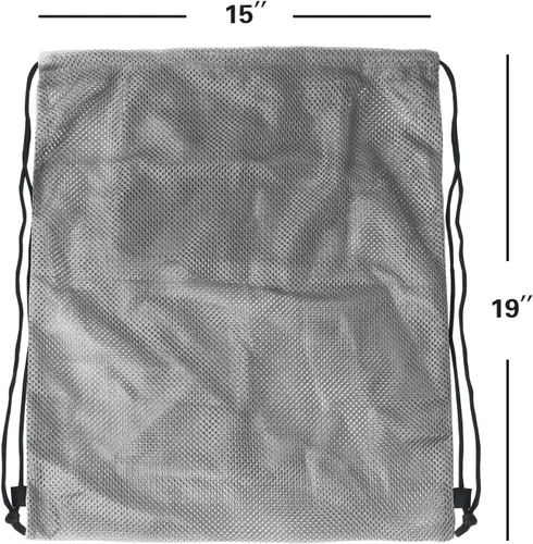Vista 90 de GSE Games & Sports Expert Bolsa de malla con cordón para béisbol, pelotas de pickleball, pelotas de golf, gimnasio, equipo de natación, lavandería