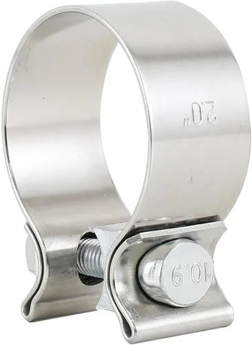 Vista 9 de Abrazadera de banda de escape de 1.75" de acero inoxidable T304, abrazaderas de escape estrechas de 1-3/4 pulgadas, abrazaderas de solapamiento