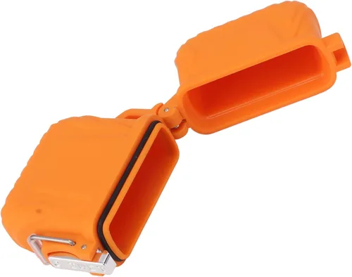 Vista 5 de TOPINCN Funda para encendedor de antorcha, resistente funda portátil IP56 impermeable para acampar al aire libre (naranja)
