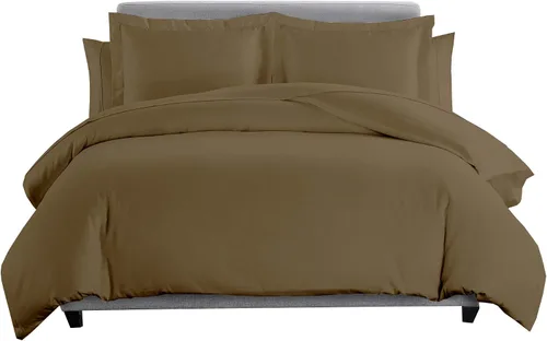 Vista 11 de sheetsnthings Juego de ropa de cama matrimonial de 600 hilos, 100% algodón de 7 piezas, funda de edredón y fundas de almohada con sábanas de cama
