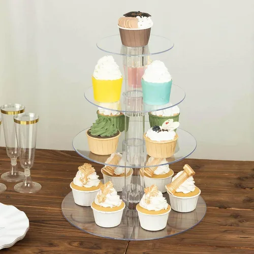 Vista 12 de Efavormart - Soporte para decoración de postres de 2 niveles de 18 pulgadas para cumpleaños, Navidad, fiesta, boda