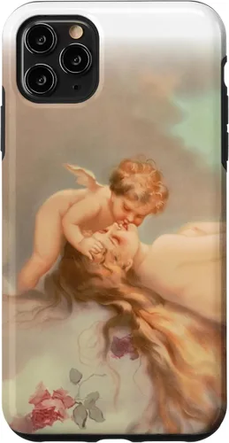 Vista 11 de iPhone 14. Querubines vintage jóvenes que cuidan de una bonita funda de ángel durmiente