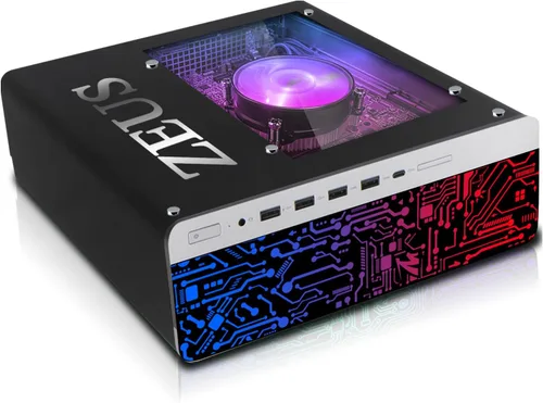 Vista 2 de TechMagnet PC de escritorio para juegos, Intel i7 6ª generación, Zeus Pro 4, GT 1030, ARGB de RAM de 16 GB, SSD de 1 TB + disco duro de 2 TB