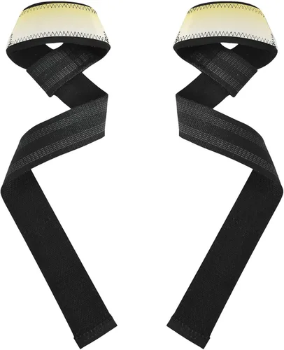 Vista 7 de Weight Lifting Wrist Straps Gym Wrist Wraps for Weightlifting White Yellow Gradient for Men Women Design Customizable