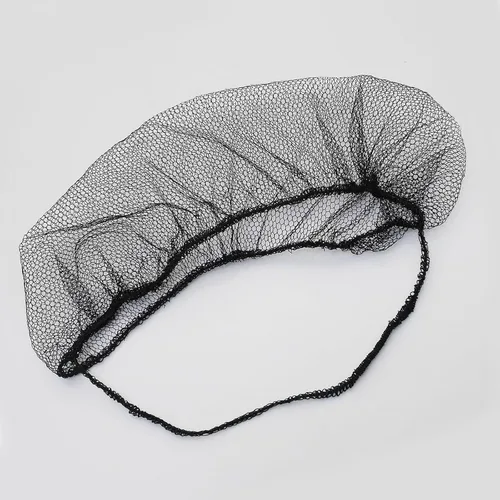 Vista 3 de 100 piezas elásticas negras cómodas cubiertas protectoras para barba de 18 pulgadas desechables de nailon transpirable para hombres