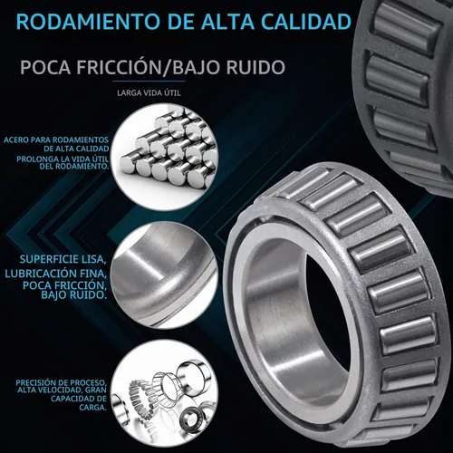 Vista 5 de iBroPrat 2 juegos de kits de rodamientos L44643 / L44610 para ejes de remolque de barco de 1 pulgada para ejes de 2000-2200LB, con sellos de grasa