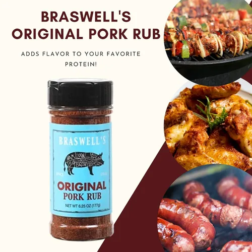 Vista 2 de Braswell's Rub de cerdo original - 6.25 onzas