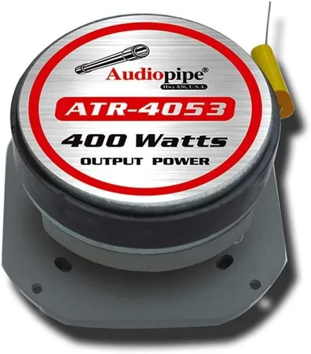 Vista 3 de Audiopipe 2 tweeters estéreo de audio para coche ATR-4053 400W 4-8 ohmios de aluminio cromado