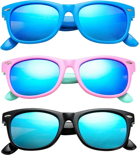 Vista 62 de Lentes de sol polarizados de goma elastómero termoplástico (TPEE) flexible, para niñas y niños de 3 a 9 años